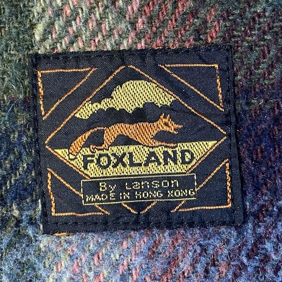 Vintage Foxland Barn Coat Plaid Wool Lined Jacket Corduroy Trim Women’s 16 - Picture 3 of 15